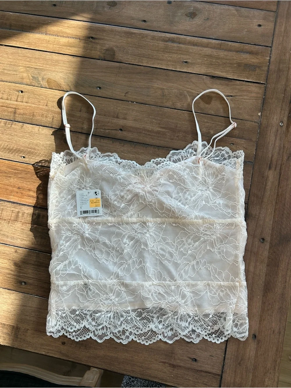 NWT Free People Lacey Essential Lace Cami Top S